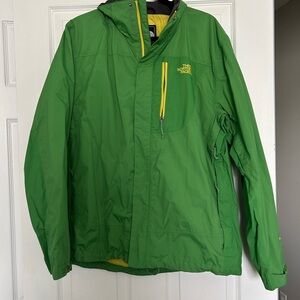 The North Face Vibrant Green Jacket with Yellow Trim